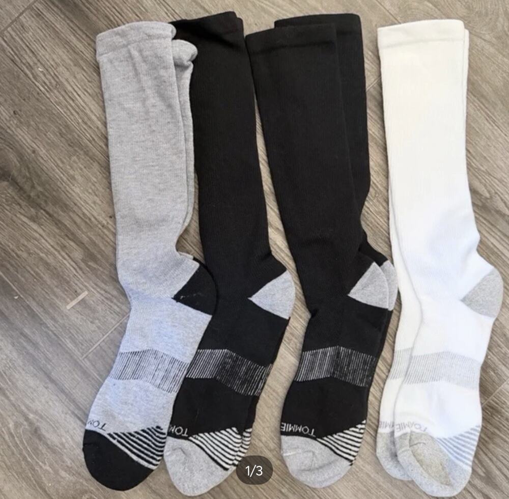 Tommy Copper Women’s Infrared OTC 4 Pack Compression Socks 7.5-9
